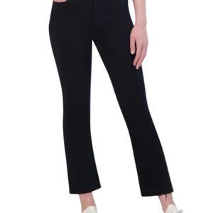 New Vigoss Mid-Rise Bootcut Crop Jeans, Black